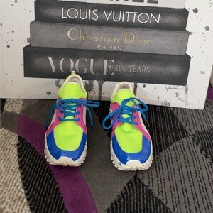 Colorful Sneakers with Blue Laces